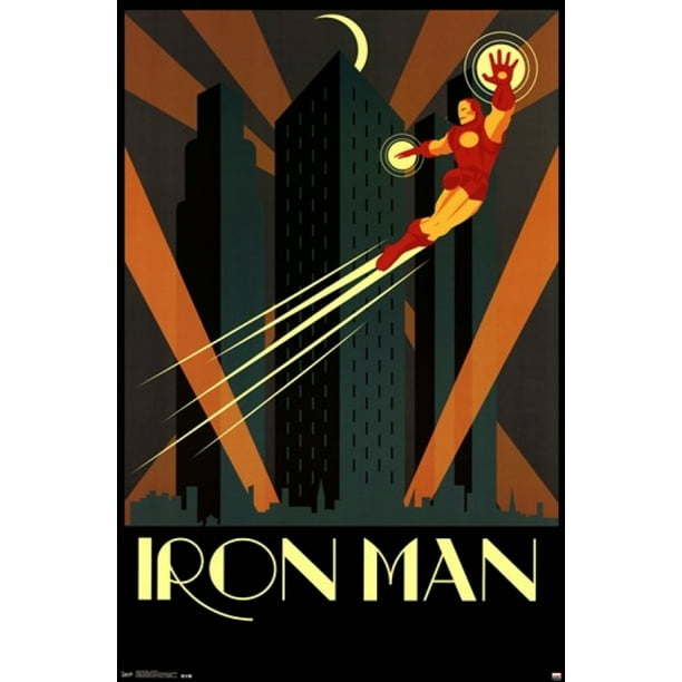 Vintage Art Deco style Screen accurate in Iron Man 2! Iron man Poster